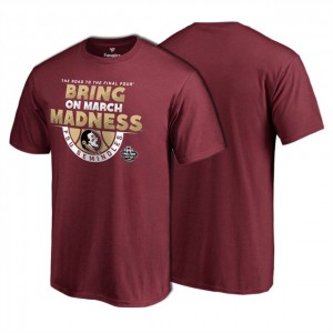 Men's Florida State Seminoles T-shirt Maroon Regular Season 2017 March Madness 