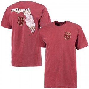 Florida State Seminoles Men's Laces Baseball T-shirt - Pink