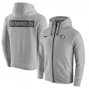 2 Men's Heathered Gray Florida State Seminoles Full-Zip Hoodie