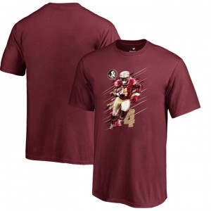 Youth Dalvin Cook Florida State Seminoles T-shirt Garnet #4 Pictorial 