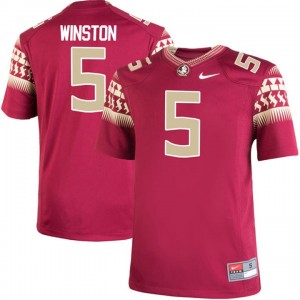 Youth Jameis Winston Florida State Seminoles Performance Stitched Jersey Garnet #5 Football Alumni 