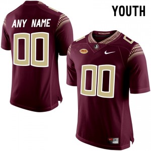 Youth Florida State Seminoles #00 Red Limited Football Customized Stitched Jersey
